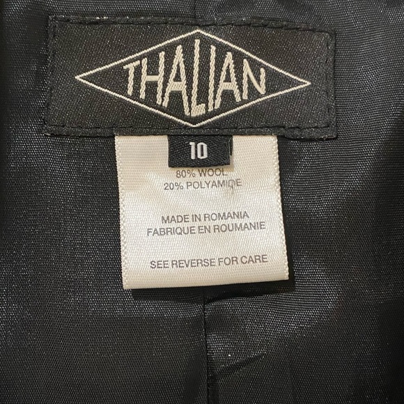 Thailan Womens Grey white marked wool peacoat jacket - Picture 6 of 9